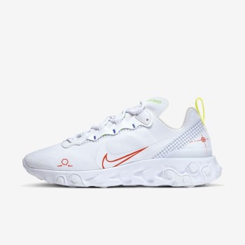 Nike React Element 55 - Férfi Utcai Cipő - Fehér/Kék/Zöld/Piros